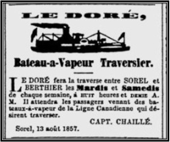 La Gazette de Sorel 13 août 1857 Archives Nationales du Québec